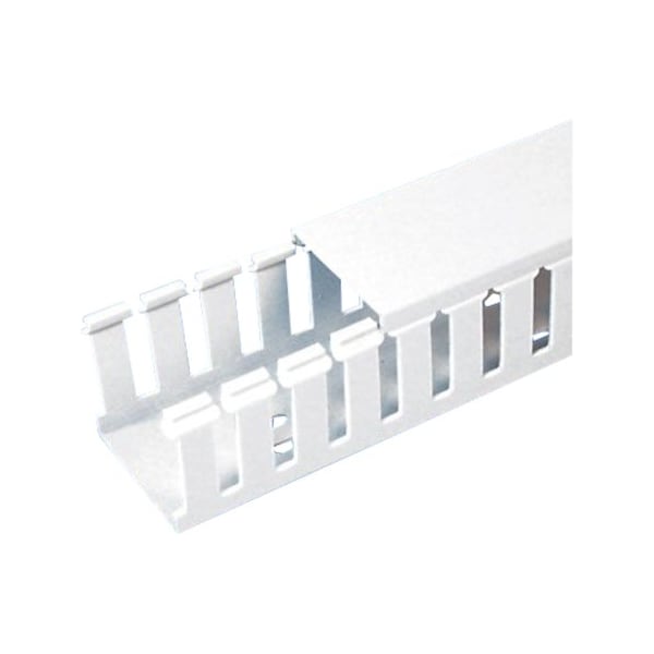 Base Wiring Duct, Type G, Wide Slot, White, 0.75" x 2" x 1' (6-Pack)